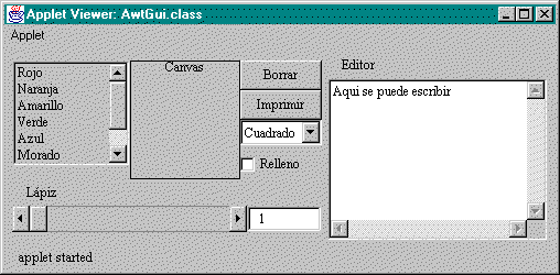 Interface con AWT